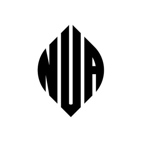 Premium Vector Nua Circle Letter Logo Design With Circle And Ellipse