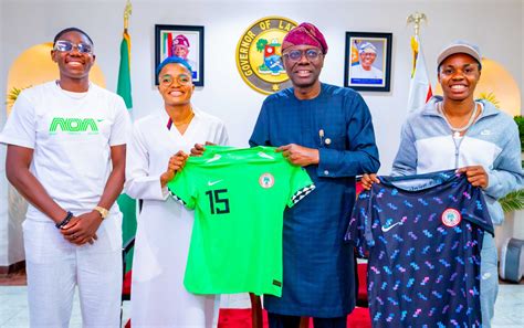 Super Falcons Lagos State Governor Sanwoolu Acknowledges Asisat