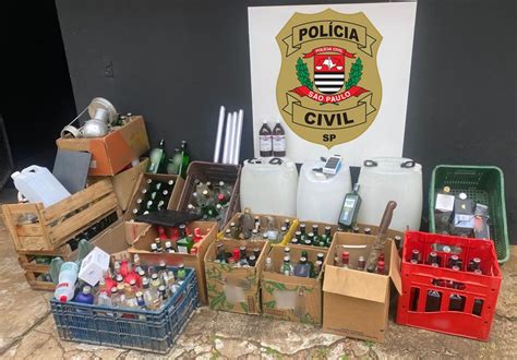 Polícia Civil fecha fábrica clandestina de bebidas em São Manuel