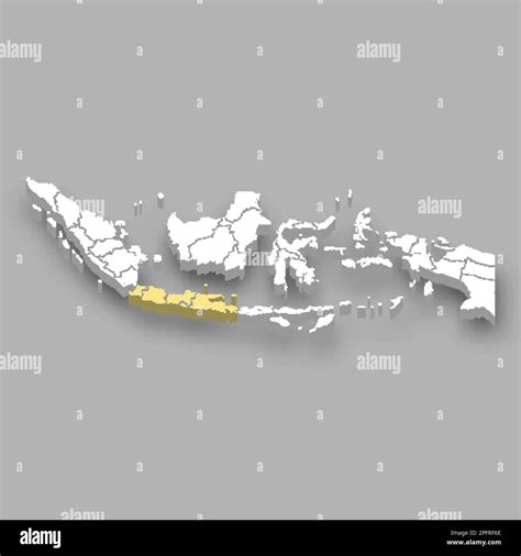 Java region location within Indonesia 3d isometric map Stock Vector ...