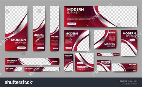 Modern Banner Design Web Template Set Stock Vector (Royalty Free ...