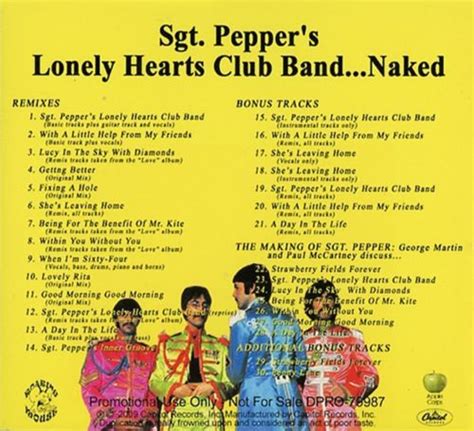 Beatles Cd Sgt Pepper Naked Digi Pak