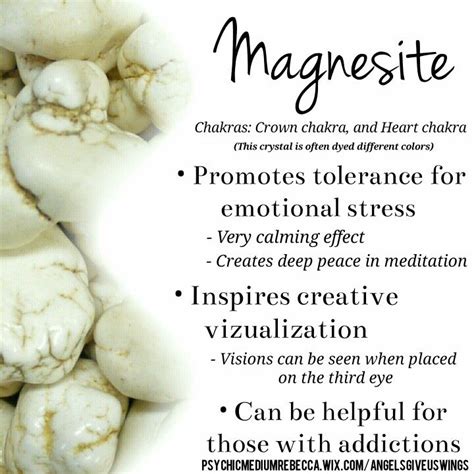 Magnesite crystal meaning | Crystals healing properties, Crystals ...