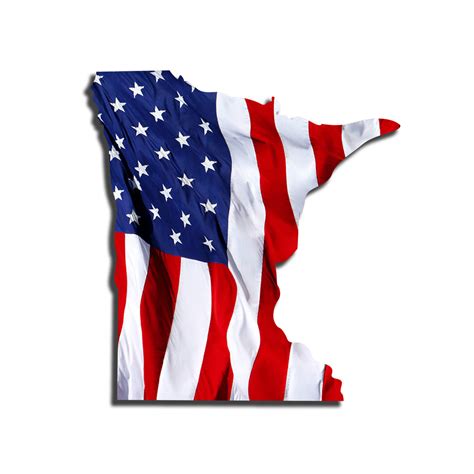 Minnesota Waving Usa American Flag Patriotic Vinyl Sticker Roe