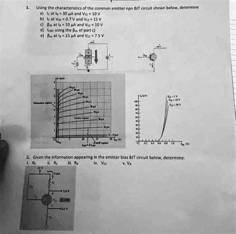 SOLVED 1 Using The Characteristics Of The Common Emitter NPN BJT