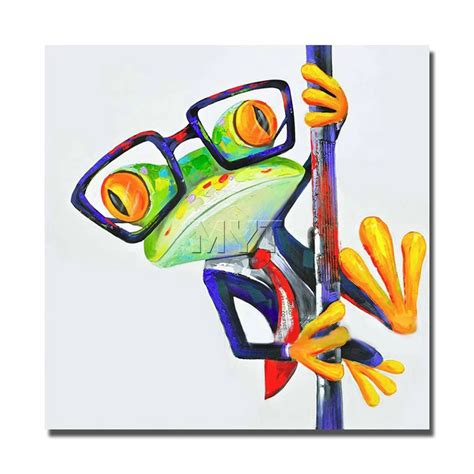 Frog Painting Canvas Art High Quality Oil Painting On Canvas Pictures Modern Decoration Wall Art ...