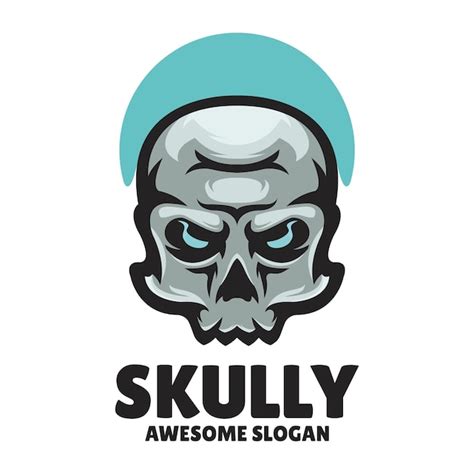 El Logotipo De Cool Skull Vector Premium