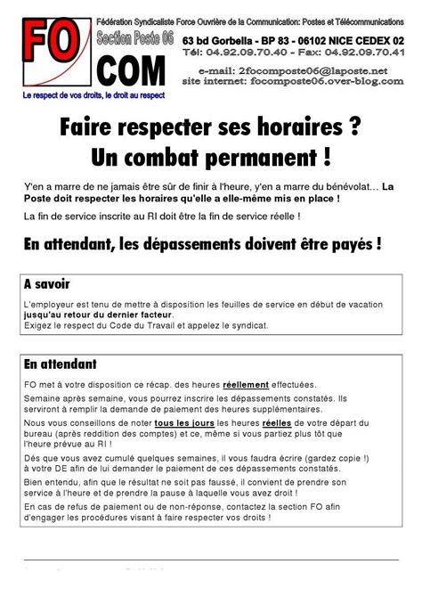 Exemple Personnel Note De Service Horaire De Travail Demande De