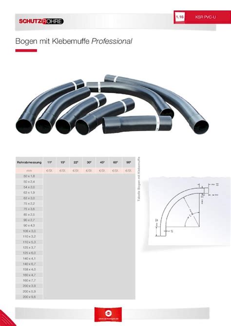 PDF Bogen Mit Klebemuffe Professional KSR PVC U Bogen Mit