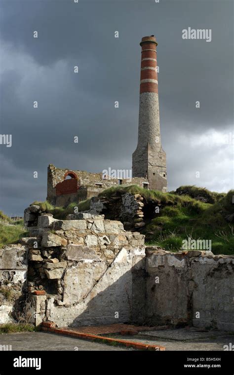 Mine workings at Levant West Cornwall Stock Photo - Alamy