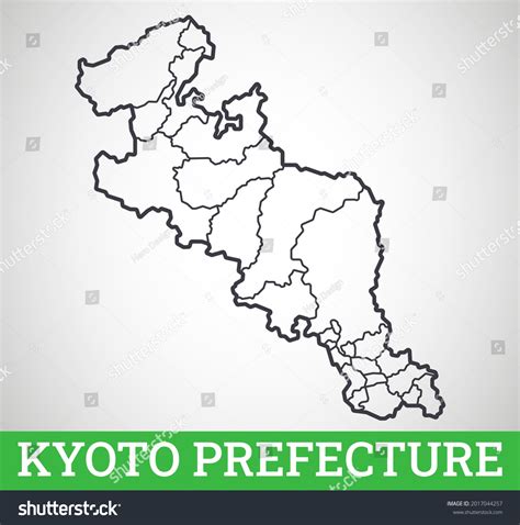 Simple Outline Map Kyoto Prefecture Vector Stock Vector (Royalty Free ...