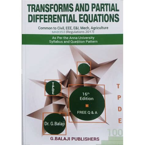 Transforms And Partial Differential Equations