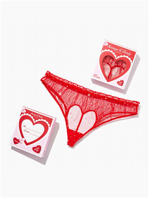 Sparkle Puff Cut Out Bikini Panty Valentine Box Savage