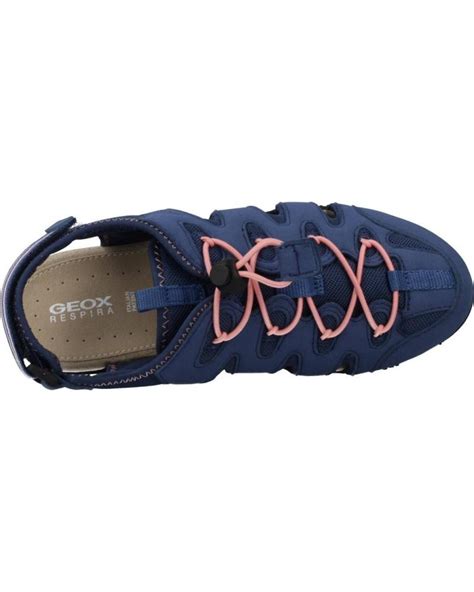 Sandalias De Mujer Geox D Sand Strel B Azul