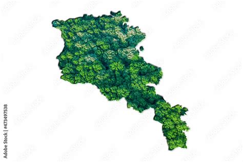 Green Forest Map of Armenia Stock Photo | Adobe Stock