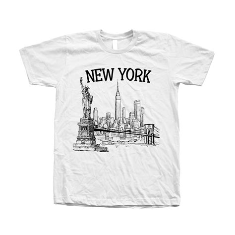 New York Tshirt Mens Crew Neck Nyc Shirt State Shirt Etsy