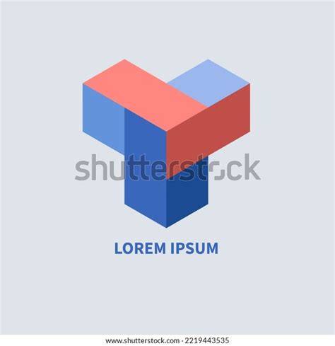 Geometric Shape 3d Logo Business Icon Stock Vector Royalty Free