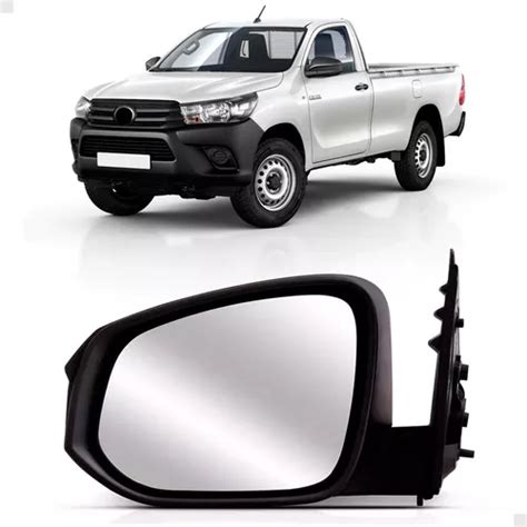 Retrovisor Hilux 2016 2017 2018 A 2023 Fixo C Capa Preta