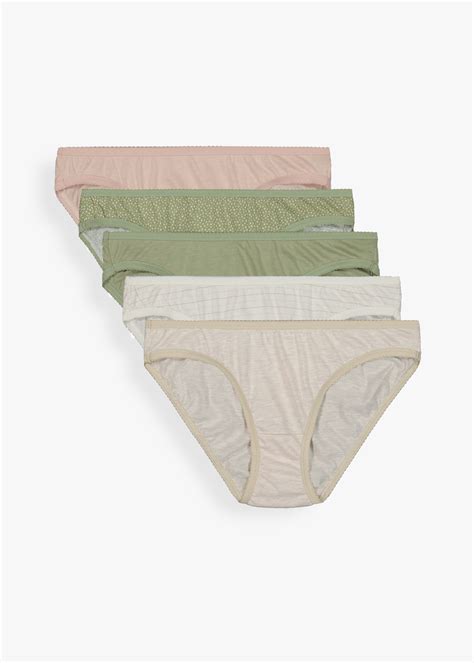 Assorted Stretch Cotton Bikinis 5 Pack Za