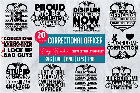 Correctional Officer Svg Bundle Graphic By Svgstudiodesignfiles