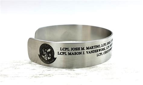 Custom Military Bracelet Stainless Steel Cuff Honor The Fallen Etsy