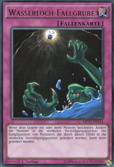 Recollectibles Sammelkarte Yugioh Karte Wasserloch Fallgrube Deutsch