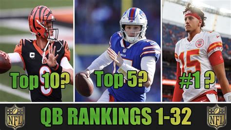 Ranking Every Nfl Quarterback From Worst To Best 2021 Youtube