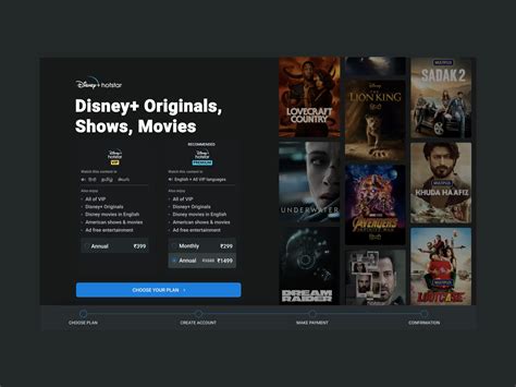 Disney+ Hotstar Subscription Page Concept by Jishnu K O on Dribbble