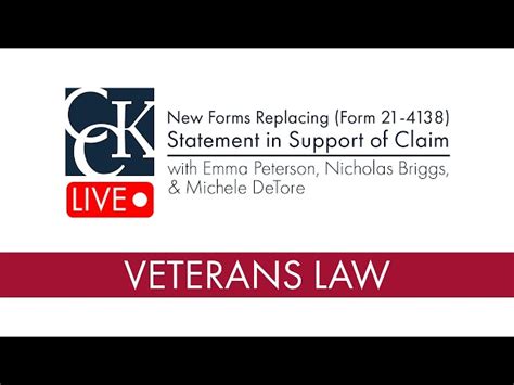 VA Form 21 4138 Statement In Support Of Claim CCK Law