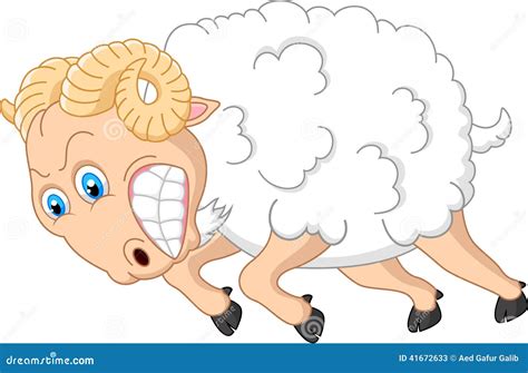 Angry Goat Cartoon Stock Vector Image 41672633