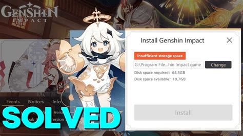 How To Fix Genshin Impact Insufficient Storage Space Problem Youtube