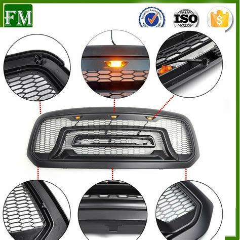 Grille For Dodge RAM 1500 2013 2018 Mesh Rebel Style ABS Honeycomb