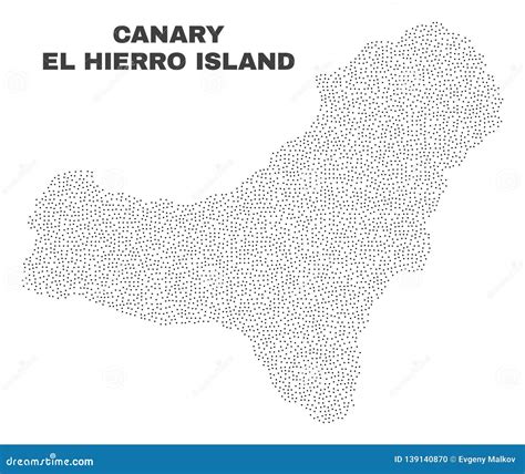 Vector El Hierro Island Map Of Points Stock Vector Illustration Of