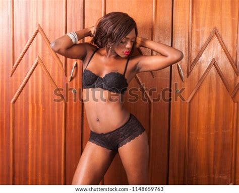 Sexy Ebony Lingerie Model Posing Stock Photo Shutterstock