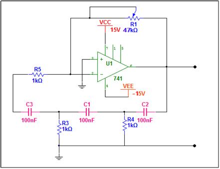 Sine Wave Oscillator using LM741