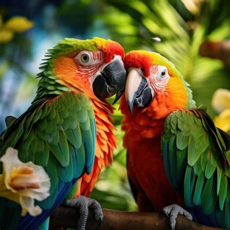 Premium Photo | Parrot Wildlife Photography Generative AI