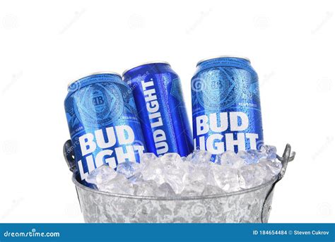 Bud Light In Ice Bucket Editorial Stock Image Image Of Light 184654484