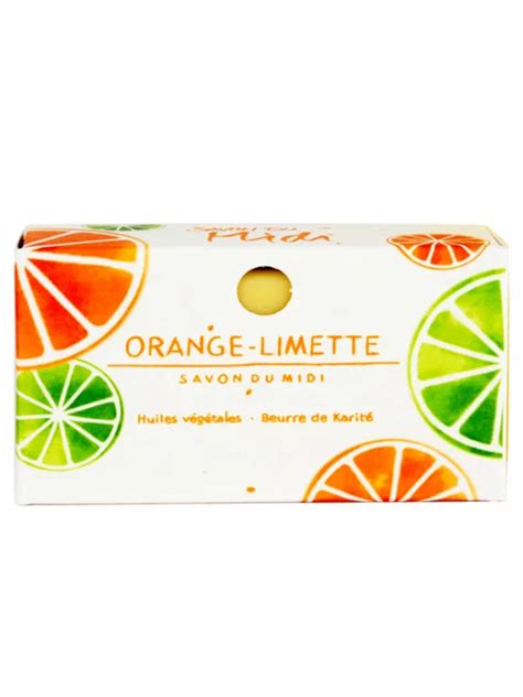 Hard Soap Orange Lime Shea Butter 100g Savon Du Midi