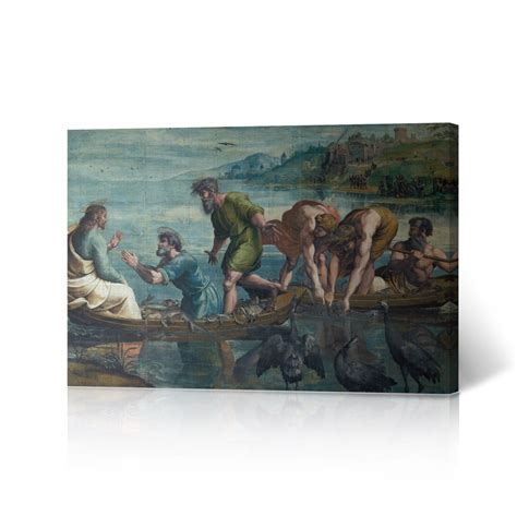 The Miraculous Draught Of Fishes By Raphael Art Canvas Wall Art Print