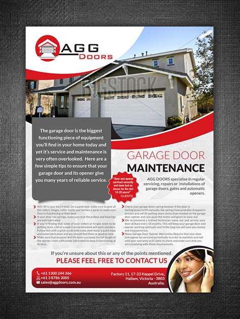 Elegant Playful Garage Flyer Design For Agg Doors Pty Ltd By Hih7