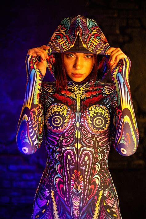 Psychedelic Bodysuit Festival Clothing Women Festival Bodysuit