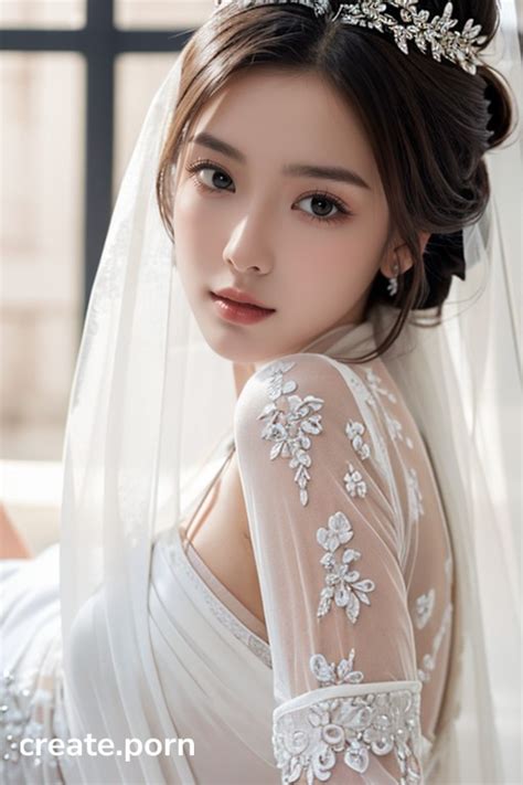 Model Whole Body Wedding Dress Asian AI Porn