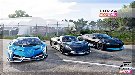 Hennessey Venom F5 Lamborghini Veneno Bugatti Divo Forza Horizon 5