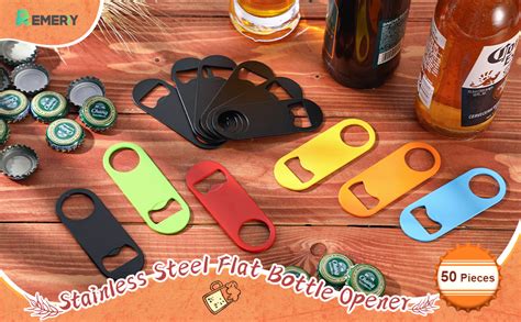 Amazon 50 Pcs Bottle Openers Stainless Steel Flat Bottle Opener