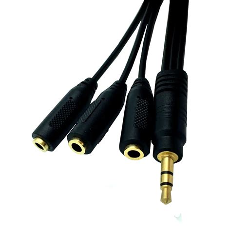 35mm Stereo Plug Male To 3 18 35mm Stereo Jack Female 1 Input 3