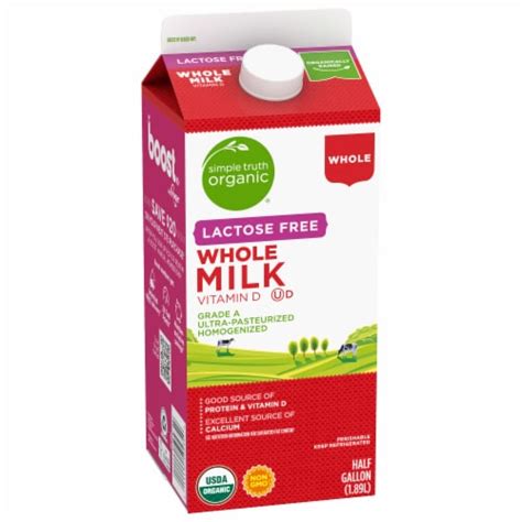 Simple Truth Organic® Lactose Free Vitamin D Whole Milk Half Gallon 1