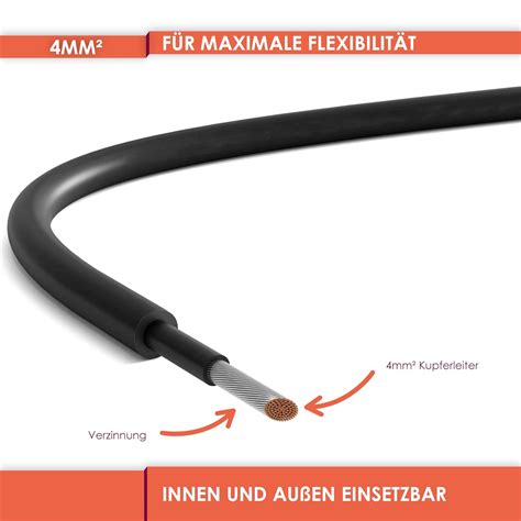 Vale Mc Solarkabel Mit Solarstecker Er Pack X M Querschnitt