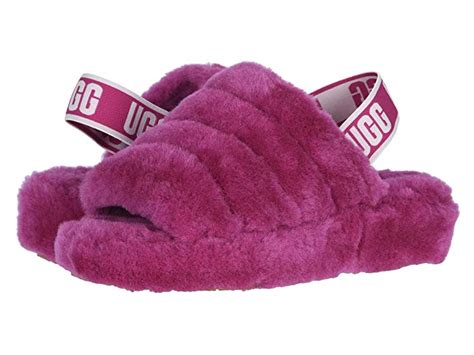 UGG Fluff Yeah Slide (Fuchsia) Women's Slippers | Slippers.com - Shop Comfy