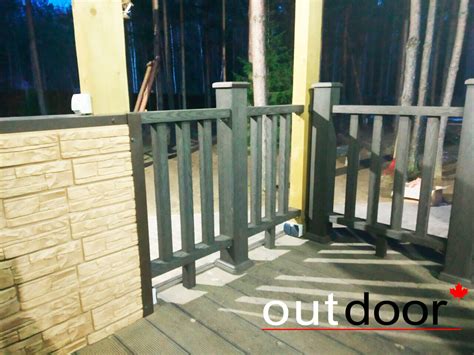 Ограждения из ДПК Outdoor для крыльца дома | kronex-home.ru