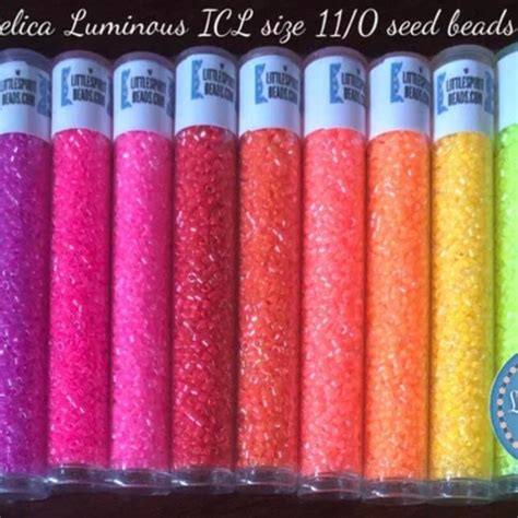 Luminous Matte Neon Size 11 0 Seed Beads 3 Tubes X 15 Gram Etsy